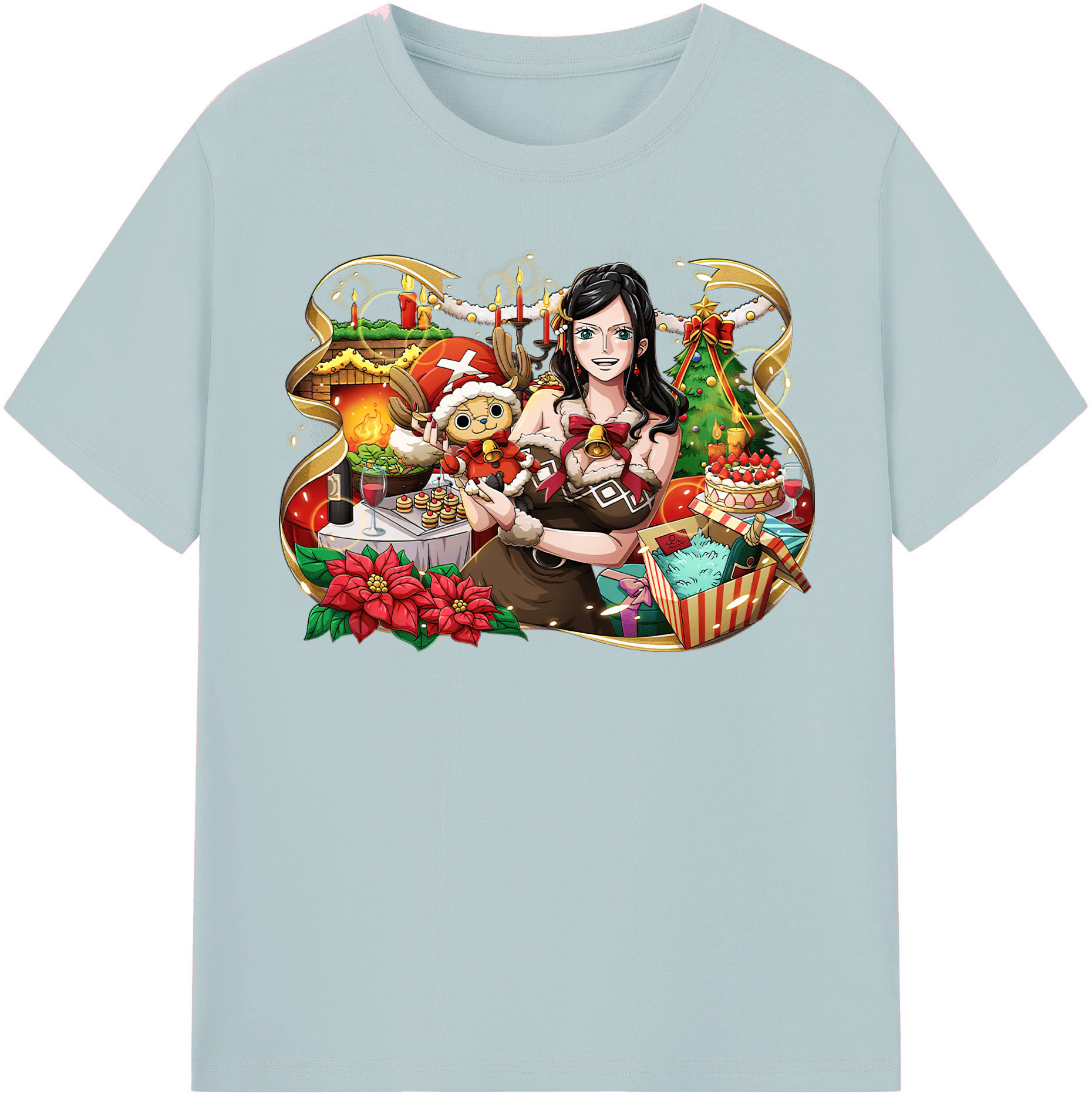 ワンピース ニコ・ロビン ONE PIECE Nico Robin 綿100％半袖Tシャツ（フロントプリント）
